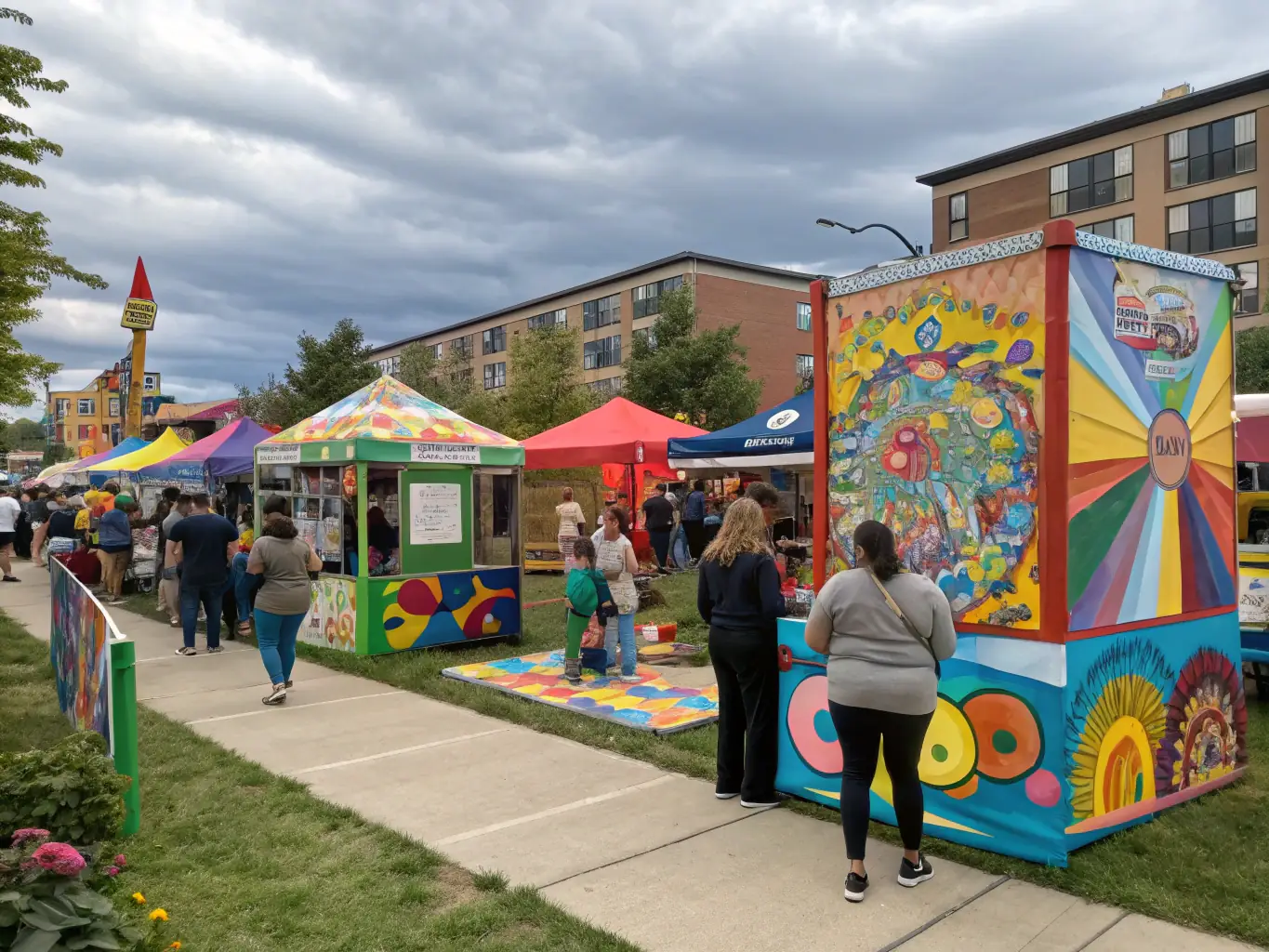A heartwarming image of local artists being supported by MUSIC FOR FEBRUARY, showcasing their artwork and performances in a community outreach program.